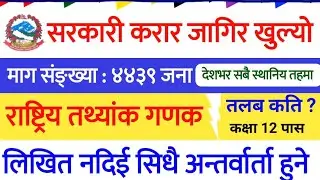 Government Job Vacancy In Nepal 2082 | देशभर गणकमा ४४३९ जना करार जागिर खुल्यो | Rastriya Tathyabka 