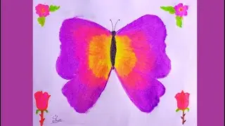 Самое красивое изображение бабочки, созданное методом вырезания из бумаги #акриловаяживопись #уро...