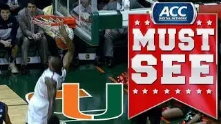 Miami's Erik Swoope Finishes Alley-Oop With One Hand | ACC Must See Moment