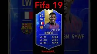 Ousmane Dembele all fifacards from fifa17 to fifa22😍 Which the best card? #fifa22 #shorts #fifacards