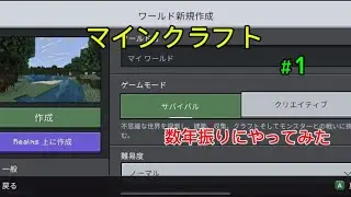 〔マインクラフト〕#1 久しぶりのマインクラフト