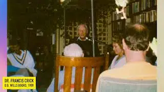 Dr. Francis Crick at D.G. Wills Books (1989)
