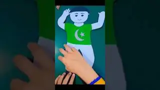 # Boy with flag #  14 August board decorations ideas# beautiful# unique ideas
