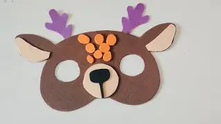 How to Make Deer mask with Foam Sheet ll very easy craft ideas @craftwraftshobha#vivia alvideo a