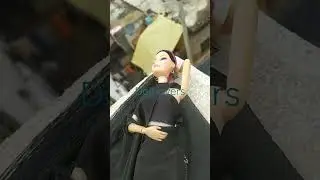 my doll new look in black saree🥰😘