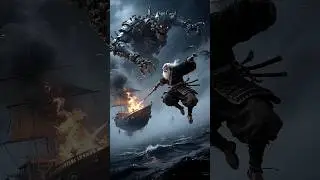 Samurai vs Demon Titan ⚔️ Epic Fantasy Short I King AI cinematic video