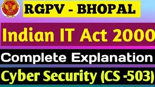 Cyber Crime & Indian IT Act 2000 | Explain Indian IT Act 2000 | Cyber Security