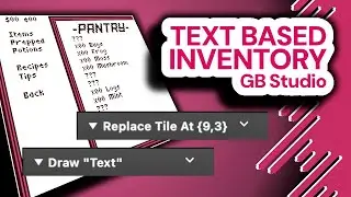 Large text based inventory in GB Studio - Draw Text vs Tile Replacement