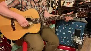 2000 Fender BG-32 acoustic bass guitar (mic'd amp)