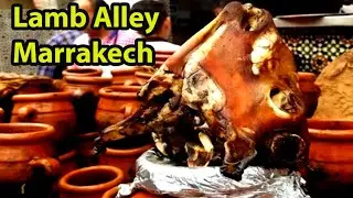 Eating at Lamb Alley in Marrakech