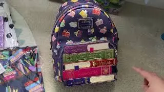 Loungefly Disney Princess books AOP mini Backpack and Matching Clothing from Stitch Shoppe