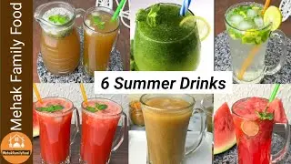 6 Easy Summer Drinks | Summer Drinks Recipes by Mehak Family Food
