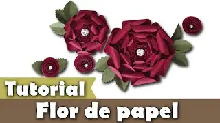 Como fazer flores de papel | Flor | Tutorial | PAP