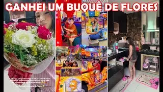 Josyanne Vidal: ganhei um buquê de flores + Saidinha com as crianças + Organizando a cozinha