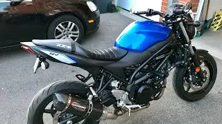 Первая поездка на SV650 2017 года с новым оригинальным складывающимся сиденьем