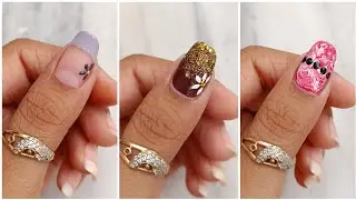 1мин. Легкий дизайн ногтей 💅🏻 Дизайн для начинающих ✨💖🧿😍#jaishreeganesh #jaimaakarni #muskanSnailart