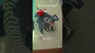 Meet: Neon ✿ #new#special#neon#dragon#puppet#trend#fypシviral#trending#art#craft#scary#short#Maliha:)