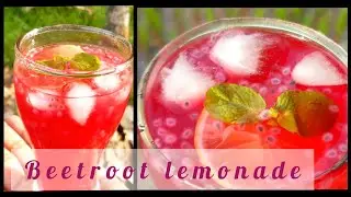 Beetroot lemonade//Beetroot juice//Lemon juice//Summer drink.