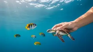 Hidden Ocean World: Real Sea Creatures in Stunning Underwater View