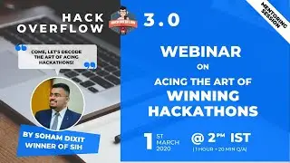 WEBINAR ON MENTORING SESSION | BY SOHAM DIXIT | HACKOVERFLOW 3.0 | CHANDIGARH UNIVERSITY