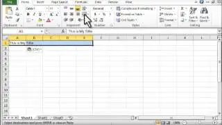 Excel 2010: How To Merge and Center Cells - Tutorial Tips and Tricks