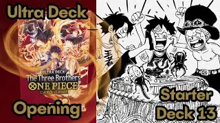 One Piece TCG Starter Deck 13 The Three Brothers Ultra Deck Opening & Unboxing | One Piece Card Game