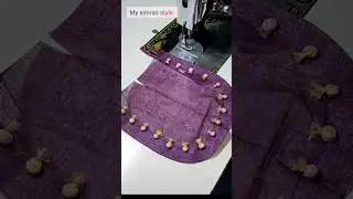 Round neck with potli button//gol gale mein potli button lagane ka tarika #shorts #shortvideos