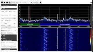 Live streaming SWL DX by DD1HV,  receiver: Hack RF One, antenna: 20 mt. dipole inside house.
