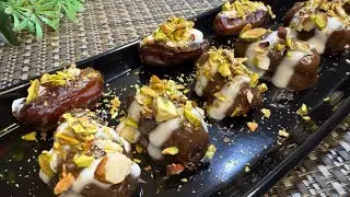 Special chocolate covered stuffed Dates . Ramadan special  Recipe by arainyan da chulha