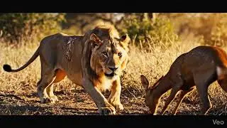 When the Lion Stopped&hellip; and the Deer Looked Back | A Moment Nature Never Planned#emotional