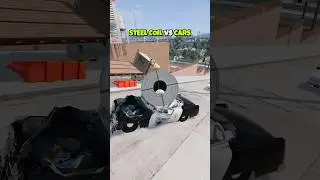 Big Steel Coil VS Cars 😧 #shorts