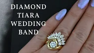 Diamond Tiara Wedding Ring Set | Anniversary Ring Upgrade