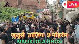 🔴 Live Juloos-e-taziya 9 Moharram  malikpura Ghosi mau