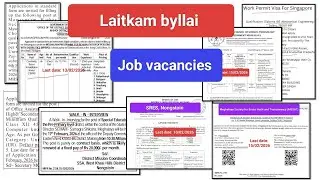 Laitkam byllai - Job vacancies: SRES Nongstoin, Social Welfare RiBhoi, SCSTE, MSSAT, Special Edu..