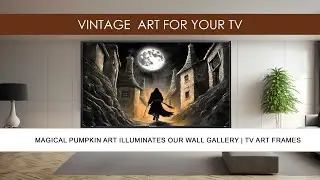 Halloween Samsung Frame TV Screensaver |Magical Pumpkin Art Illuminates/ Created with Adobe Firefly