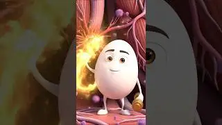 Egg Inside Human Body 🥚💪 | Protein Power 3D Animation #egg #EggBenefits #Shorts #HealthyFood #viral