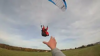 RC-Gleitschirm Hacker Cloud 1.5 hebt mit Pilot Robin V2 ab