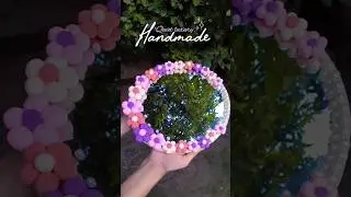 DIY Clay Flower Mirror🌸| Aesthetic Decor #shorts#viral#decor#art#shortvideo#diy#craft#clay#mirror#yt