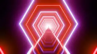 6 Hours 4K UHD Neon Hexagon Odyssey Infinite Glow | Background Party