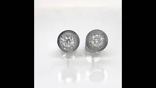 18Kt White Gold Diamond Stud Earrings