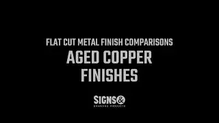 Finish Comparisons - Aged Copper Finishes