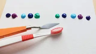#PAINTING 371 / Acrylic Painting technique with Toothbrush 