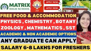Matrix Hirings 2024 | VCA Hirings 2024 | Free Food & Accommodation | Attractive Salary | Latest Jobs