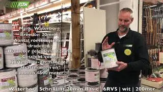 Waterborg Schriklint 20mm Basic | 6RVS | wit | 200mtr - BTN de Haas (131048)