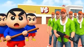 Shinchan Blue Gang Vs Jack Green Gang Fight 😱💥 Indian Theft Aura Simulator 🔥 