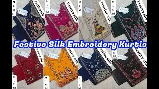 🔯Festive Silk Side Open Kurtis with Pocket...💃💃💃