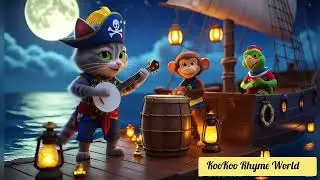 The pirate cat|Kids poem|Koo Koo Rhyme World#learningpoem#childrenssongs#cartoon#kookoorhymeworld 