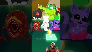 Shin Knuckles Tapes vs Hot Rouge vs CatNap's Girl x Coffin Dance Tiles Hop #shorts
