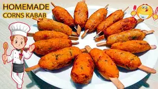 how to make crispy corn kabab recipe