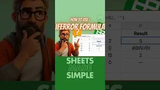 How to use IfError() Formula In Google Sheets!  #spreadsheet